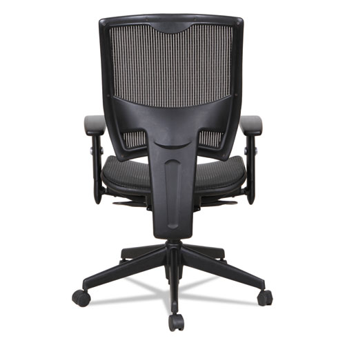Alera Epoch Series Suspension Mesh Multifunction Chair, Supports Up to 275 lb, 16.25" to 21.06" Seat Height, Black. Picture 2