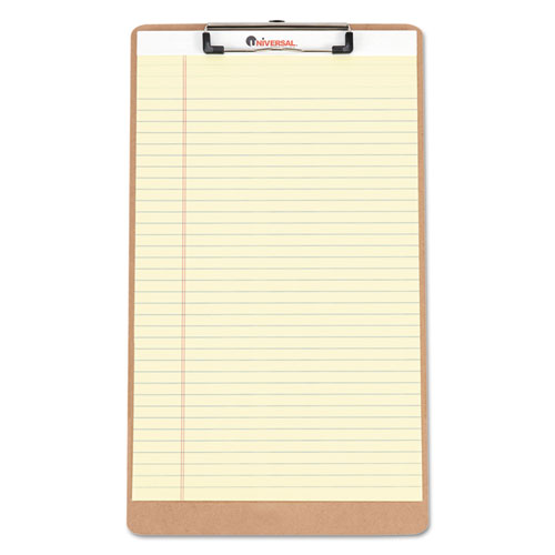 Hardboard Clipboard with Low-Profile Clip, 0.5" Clip Capacity, Holds 8.5 x 14 Sheets, Brown, 3/Pack. Picture 3