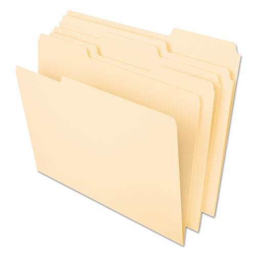 Interior File Folders, 1/3-Cut Tabs: Assorted, Letter Size, Manila, 100/Box. Picture 3