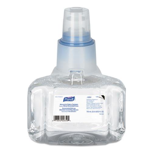 Advanced Hand Sanitizer Green Certified Foam Refill, For LTX-7 Dispensers, 700 mL, Fragrance-Free, 3/Carton. Picture 1