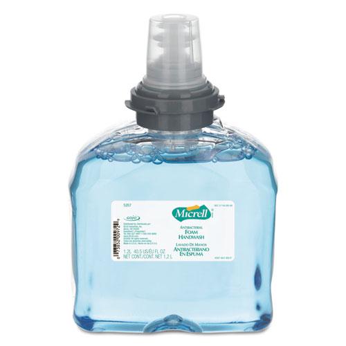 Antibacterial Foam Handwash, Touch-Free Refill, Floral, 1,200 mL, 2/Carton. Picture 1