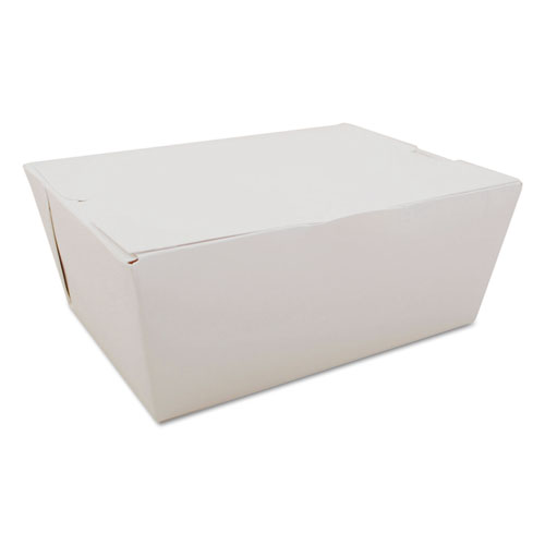 ChampPak Carryout Boxes, White, 7 3/4 x 5 1/2 x 3 1/2, 160/Carton. Picture 1
