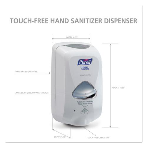 TFX Touch Free Dispenser, 1,200 mL, 6.5 x 4.5 x 10.58, Dove Gray. Picture 7