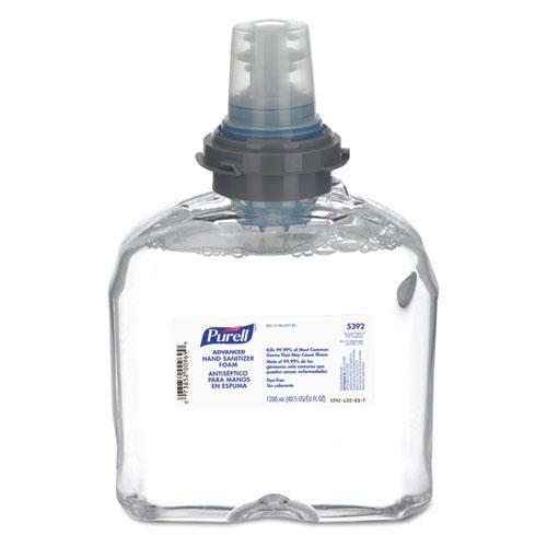 Advanced Hand Sanitizer TFX Refill, Foam, 1,200 mL, Unscented, 2/Carton. Picture 1