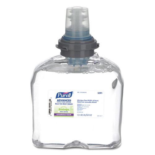 Advanced Hand Sanitizer Green Certified TFX Refill, Foam, 1,200 ml, Fragrance-Free. Picture 1