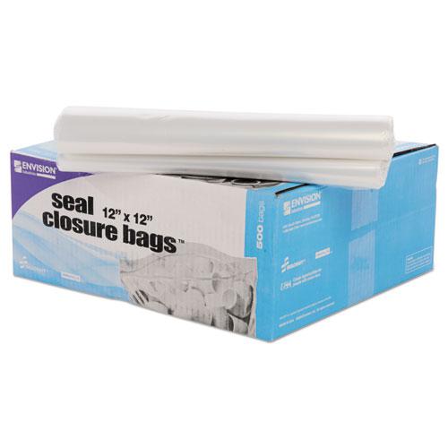 Seal Closure Bags, 2 mil, 12" x 12", Clear, 500/Carton. Picture 3
