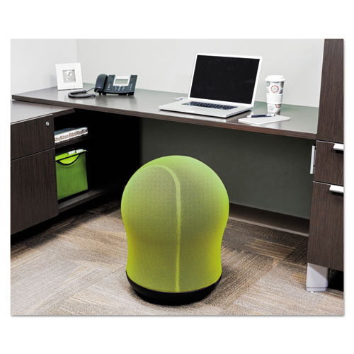 Zenergy Swivel Ball Chair, Green Seat/Green Back, Black Base. Picture 3