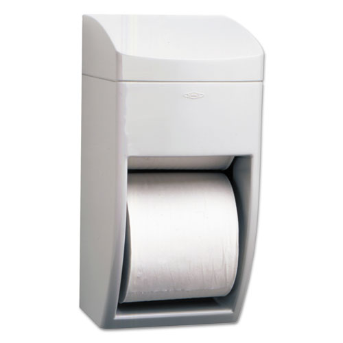 Matrix Series Two-Roll Tissue Dispenser, 6.25 x 6.88 x 13.5, Gray. Picture 1
