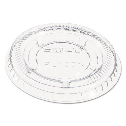 Portion/Souffle Cup Lids, Fits 0.5 oz to 1 oz Cups, PET, Clear, 125 Pack, 20 Packs/Carton. Picture 3