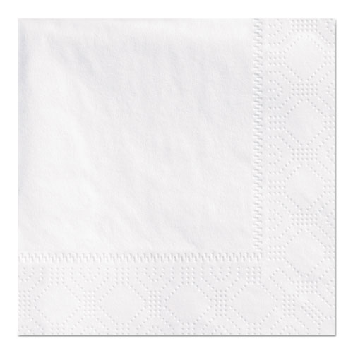 Beverage Napkins, 2-Ply 9 1/2 x 9 1/2, White, Embossed, 1000/Carton. Picture 1