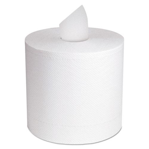 Select Center-Pull Paper Towels, 2-Ply, 7.31 x 11, White, 600/Roll, 6 Roll/Carton. Picture 1