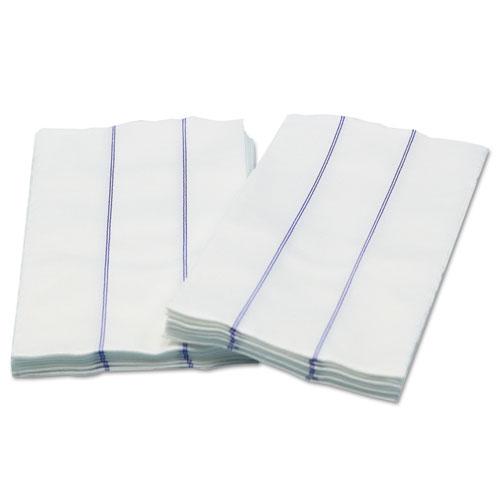 Tuff-Job Foodservice Towels, 1/4 Fold, 13 x 24, White/Blue, 72/Carton. The main picture.