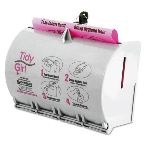 Plastic Feminine Hygiene Disposal Bag Dispenser, Gray. Picture 2