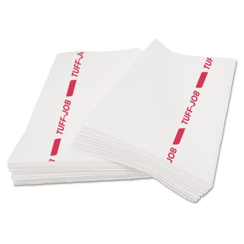 Tuff-Job S900 Antimicrobial Foodservice Towels, 12 x 24, White/Red, 150/Carton. Picture 1