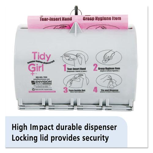 Plastic Feminine Hygiene Disposal Bag Dispenser, Gray. Picture 7