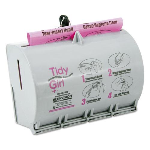 Plastic Feminine Hygiene Disposal Bag Dispenser, Gray. Picture 3