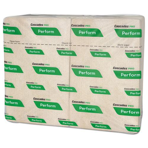 Perform Interfold Napkins, 1-Ply, 6.5 x 4.25, Natural, 376/Pack, 16 Packs/Carton. Picture 1