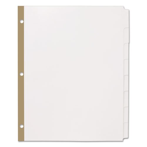 Index Dividers with White Labels, 8-Tab, 11 x 8.5, White, 5 Sets. Picture 2