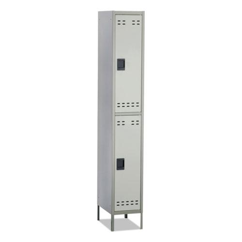 Double-Tier Locker, 12w x 18d x 78h, Two-Tone Gray. Picture 1