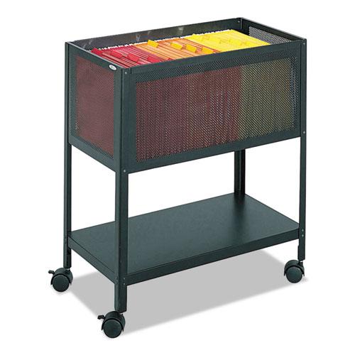 Steel Mesh Open Top Tub File, 13.5w x 24.25d x 27.5h, Black. The main picture.