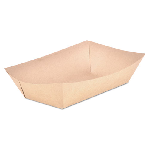 Eco Food Trays, 5 lb Capacity, Brown Kraft, Paper, 500/Carton. Picture 1