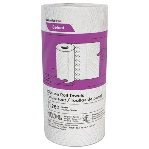 Select Kitchen Roll Towels, 2-Ply, 8 x 11, 250/Roll, 12/Carton. Picture 1