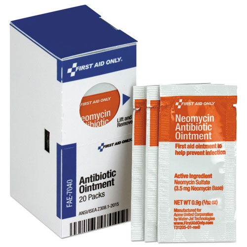 Refill for SmartCompliance General Cabinet, Antibiotic Ointment, 0.9g Packet, 20/Box. Picture 1