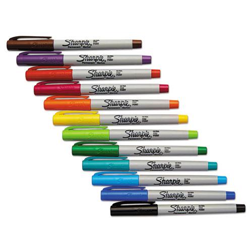 Ultra Fine Tip Permanent Marker, Ultra-Fine Needle Tip, Assorted Colors, Dozen. Picture 6