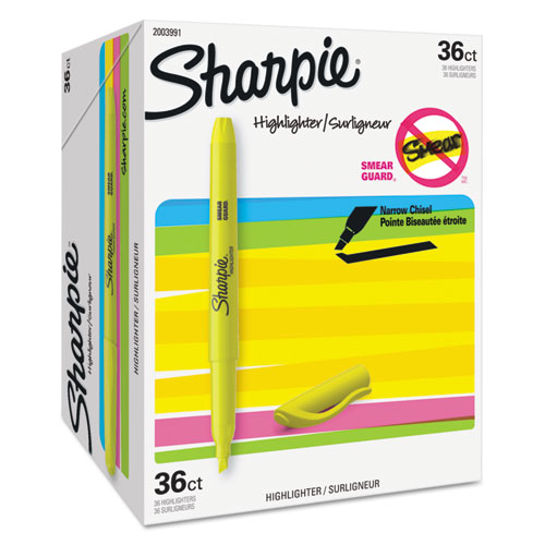 Pocket Style Highlighter Value Pack, Yellow Ink, Chisel Tip, Yellow Barrel, 36/Pack. Picture 6