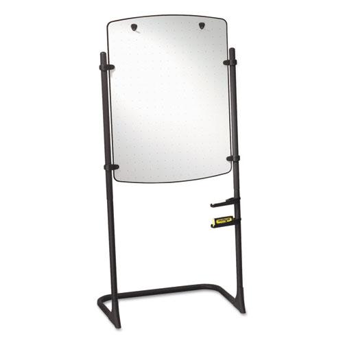 High-Style Silhouette Total Erase Presentation Easel, 31 x 41, White Surface, Black Steel Frame. Picture 1