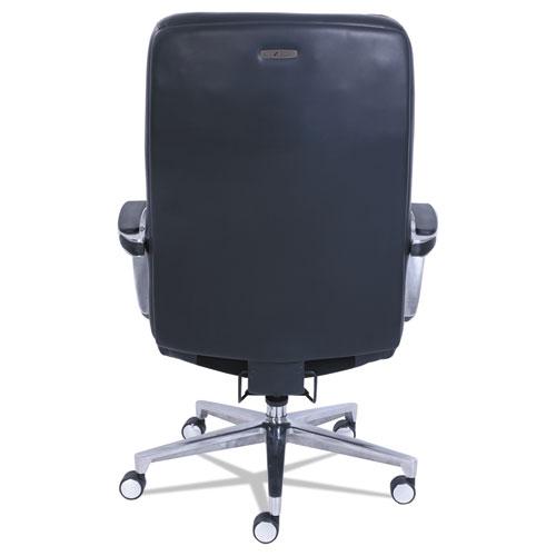 Commercial 2000 Big/Tall Executive Chair, Lumbar, Supports 400 lb, 20.25" to 23.25" Seat Height, Black Seat/Back, Silver Base. Picture 6