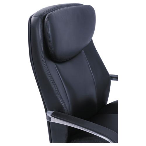 Commercial 2000 Big/Tall Executive Chair, Lumbar, Supports 400 lb, 20.25" to 23.25" Seat Height, Black Seat/Back, Silver Base. Picture 3