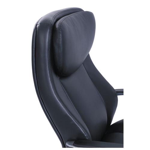 Commercial 2000 Big/Tall Executive Chair, Supports Up to 400 lb, 20.5" to 23.5" Seat Height, Black Seat/Back, Silver Base. Picture 4