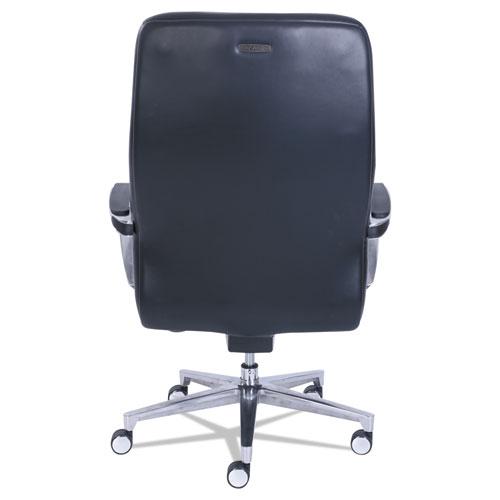 Commercial 2000 Big/Tall Executive Chair, Supports Up to 400 lb, 20.5" to 23.5" Seat Height, Black Seat/Back, Silver Base. Picture 6