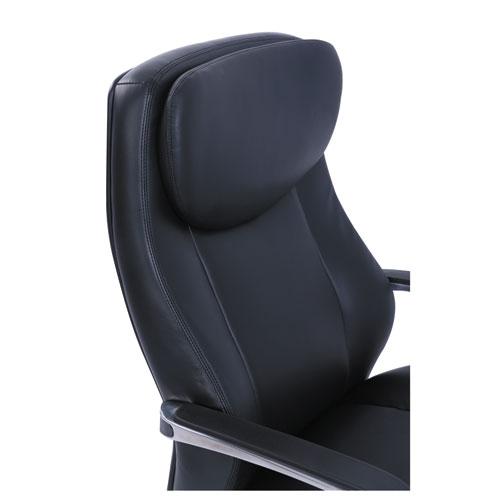Commercial 2000 High-Back Executive Chair, Supports Up to 300 lb, 20.25" to 23.25" Seat Height, Black Seat/Back, Silver Base. Picture 5