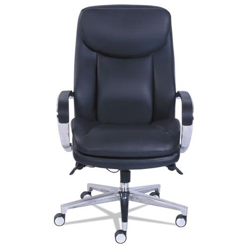 Commercial 2000 High-Back Executive Chair, Dynamic Lumbar Support, Supports 300lb, 20" to 23" Seat Height, Black, Silver Base. Picture 3