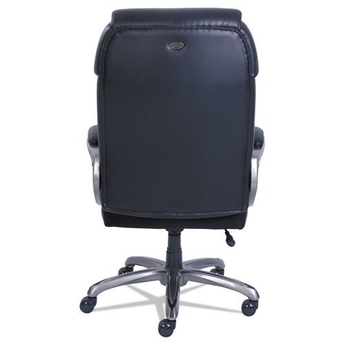Cosset Big and Tall Executive Chair, Supports Up to 400 lb, 19" to 22" Seat Height, Black Seat/Back, Slate Base. Picture 7