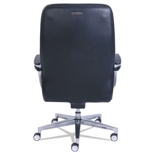 Commercial 2000 High-Back Executive Chair, Supports Up to 300 lb, 20.25" to 23.25" Seat Height, Black Seat/Back, Silver Base. Picture 4
