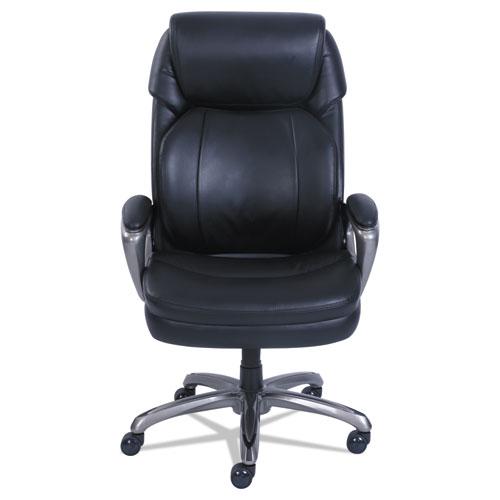 Cosset Big and Tall Executive Chair, Supports Up to 400 lb, 19" to 22" Seat Height, Black Seat/Back, Slate Base. Picture 4