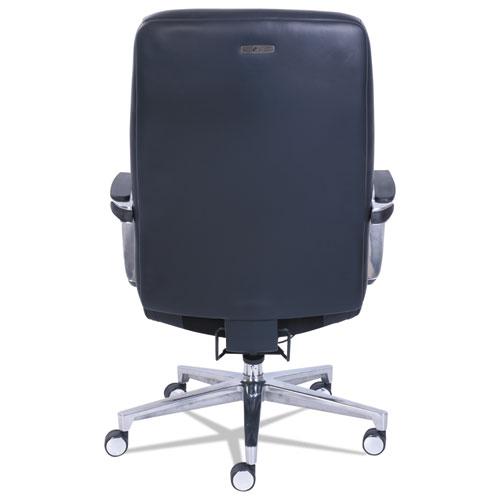 Commercial 2000 High-Back Executive Chair, Dynamic Lumbar Support, Supports 300lb, 20" to 23" Seat Height, Black, Silver Base. Picture 5