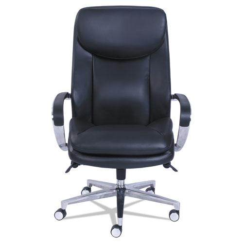 Commercial 2000 Big/Tall Executive Chair, Lumbar, Supports 400 lb, 20.25" to 23.25" Seat Height, Black Seat/Back, Silver Base. Picture 4