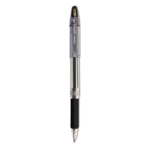 Jimnie Gel Pen Value Pack, Stick, Medium 0.7 mm, Black Ink, Clear/Black Barrel, 24/Box. Picture 1