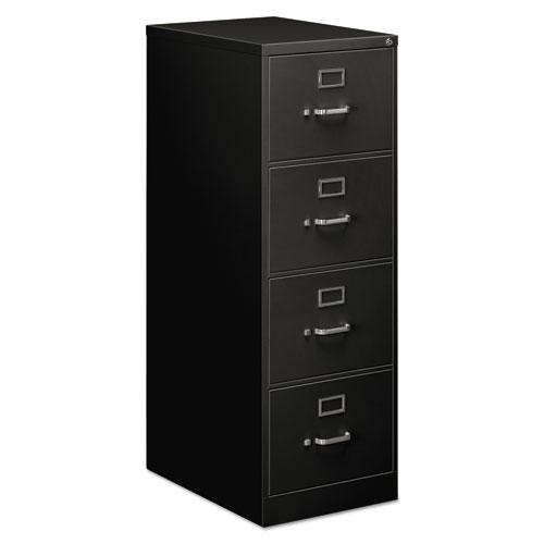Economy Vertical File, 4 Legal-Size File Drawers, Black, 18" x 25" x 52". Picture 1