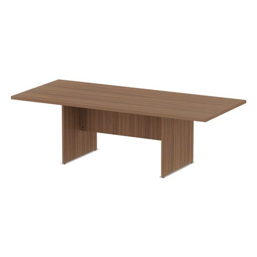 Alera Valencia Series Conference Table, Rectangular, 94.5w x 41.38d x 29.5h, Modern Walnut. Picture 2