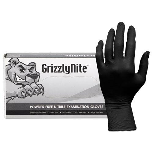 ProWorks GrizzlyNite Nitrile Gloves, Black, X-Large, 1,000/Carton. Picture 1