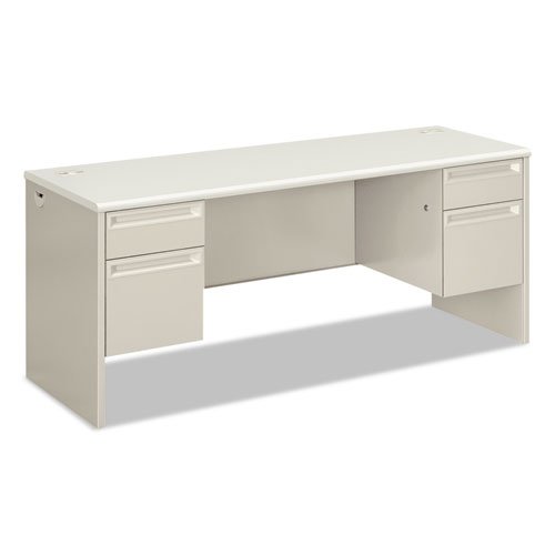 38000 Series Kneespace Credenza, 72w x 24d x 29.5h, Silver Mesh/Light Gray. Picture 1