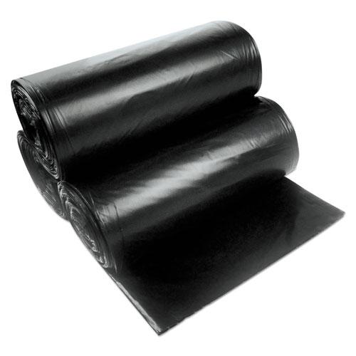 Linear Low Density Can Liners with AccuFit Sizing, 23 gal, 1.3 mil, 28" x 45", Black, 20 Bags/Roll, 10 Rolls/Carton. Picture 1