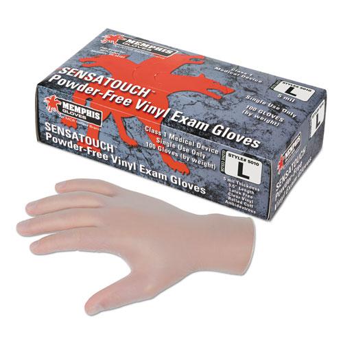 Sensatouch Clear Vinyl Disposable Medical Grade Gloves, Medium, 100/Box, 10 Box/Carton. Picture 1