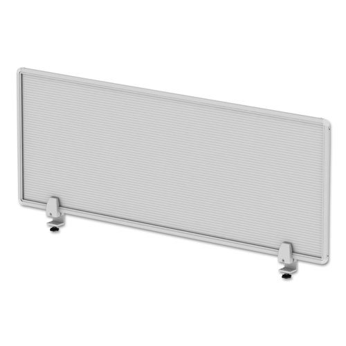 Polycarbonate Privacy Panel, 47w x 0.5d x 18h, Silver/Clear. Picture 4