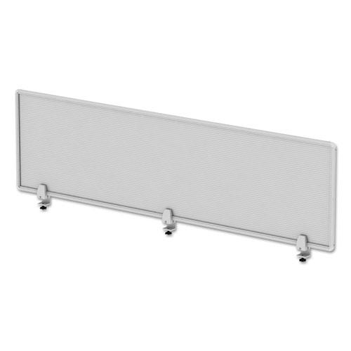 Polycarbonate Privacy Panel, 65w x 0.5d x 18h, Silver/Clear. Picture 5